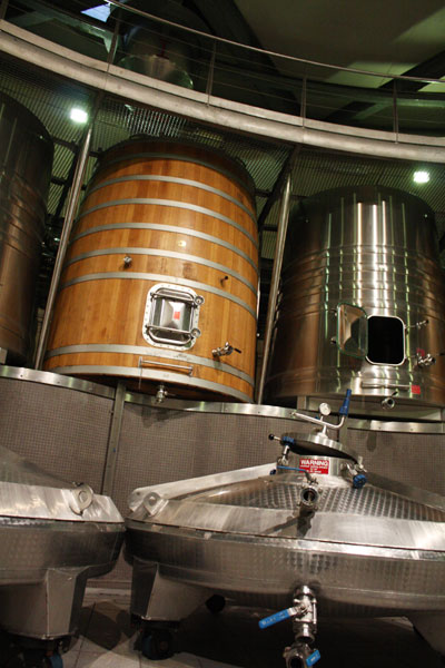 The fermentation and remontage tanks