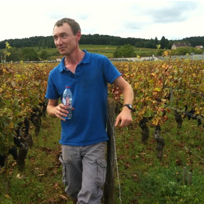 David Clark in his Brochon vineyard