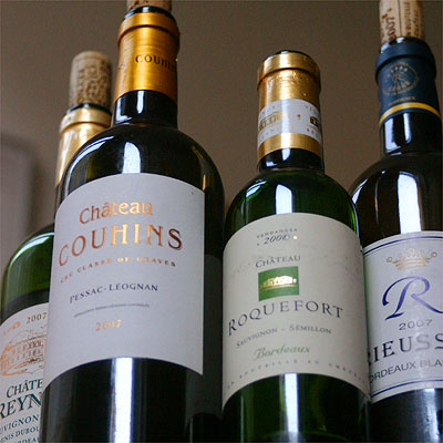 Chateau Couhins, Chateau Roquefort, R de Rieussec and Chateau Reynon