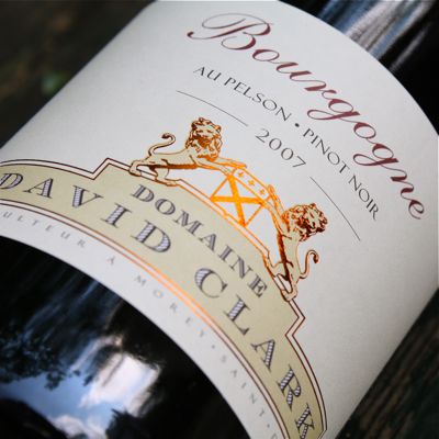 David Clark's Bourgogne rouge 2007 from the En Pelson vineyard