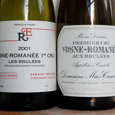 2x Vosne-Romanée 1er cru Les/Aux Brulées: René Engel & Méo-Camuzet
