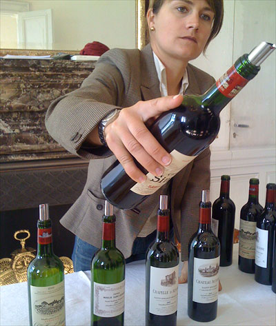 Tasting Ausone 2009 with Pauline Vauthier, daughter of Alain