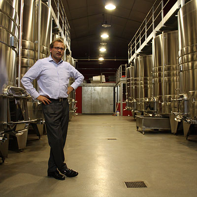 Vincent Mulliez in his cellar: impeccable